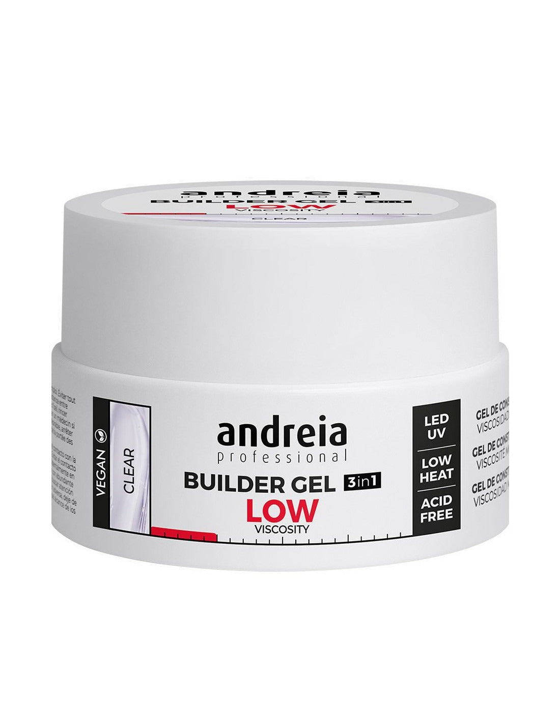 Andreia Builder Gel 3 In 1 Clear Baixa Viscosidade 22gr