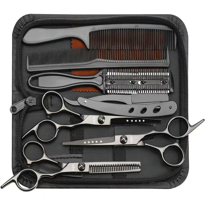 Conjunto de Máquina de Cortar Cabelo Profissional 9 Peças (6.5")