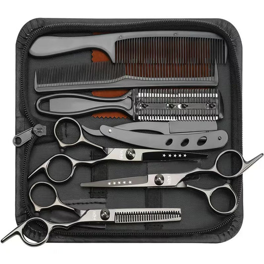 Conjunto de Máquina de Cortar Cabelo Profissional 9 Peças (6.5")